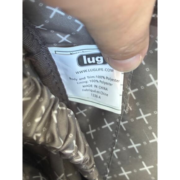 Lug Trooper Nylon Crossbody Gray Purse Travel Bag Water Bottle Pockets Work - Picture 10 of 15